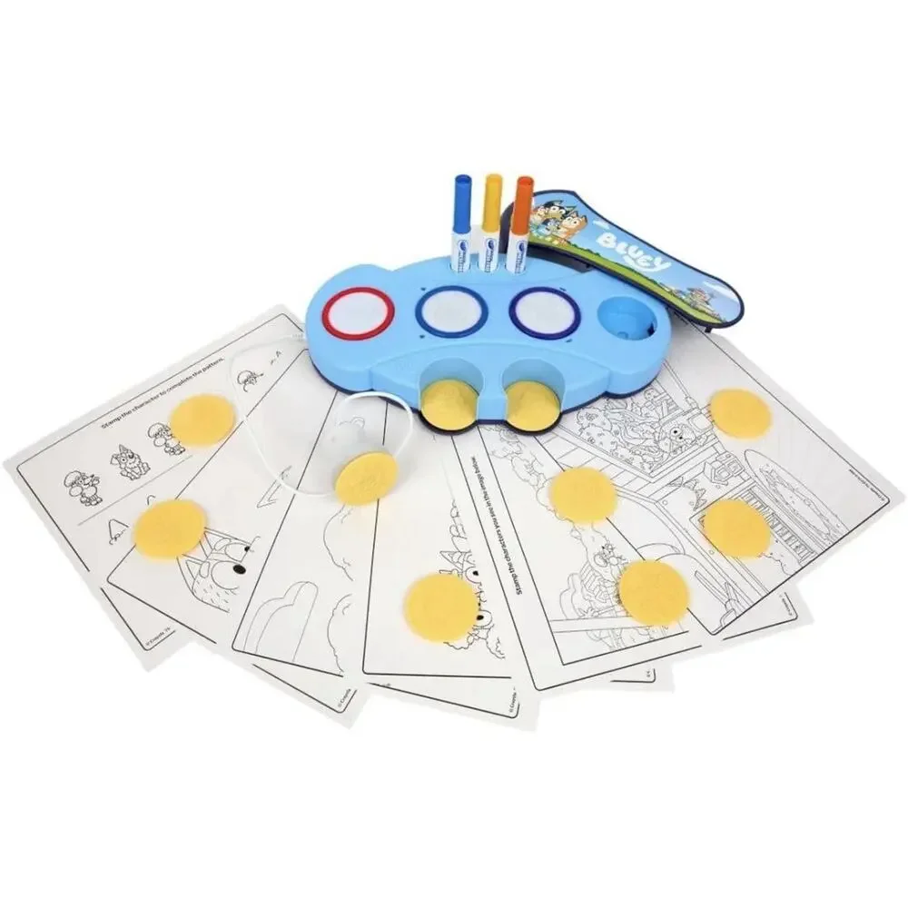 Crayola Color Wonder Bluey Light Up Stamper Set Mess Free Kids Activity Toy NEW